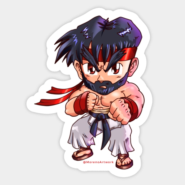 90's Fighter Sticker by MorenoArtwork